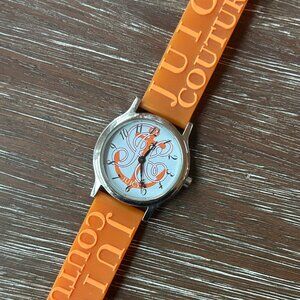Juicy Couture Logo Silicone Strap Watch (Orange)